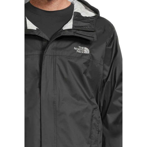 The North Face Men Venture 2 Dryvent Waterproof Hooded Rain Jacket Black NWT XL - Picture 2 of 8